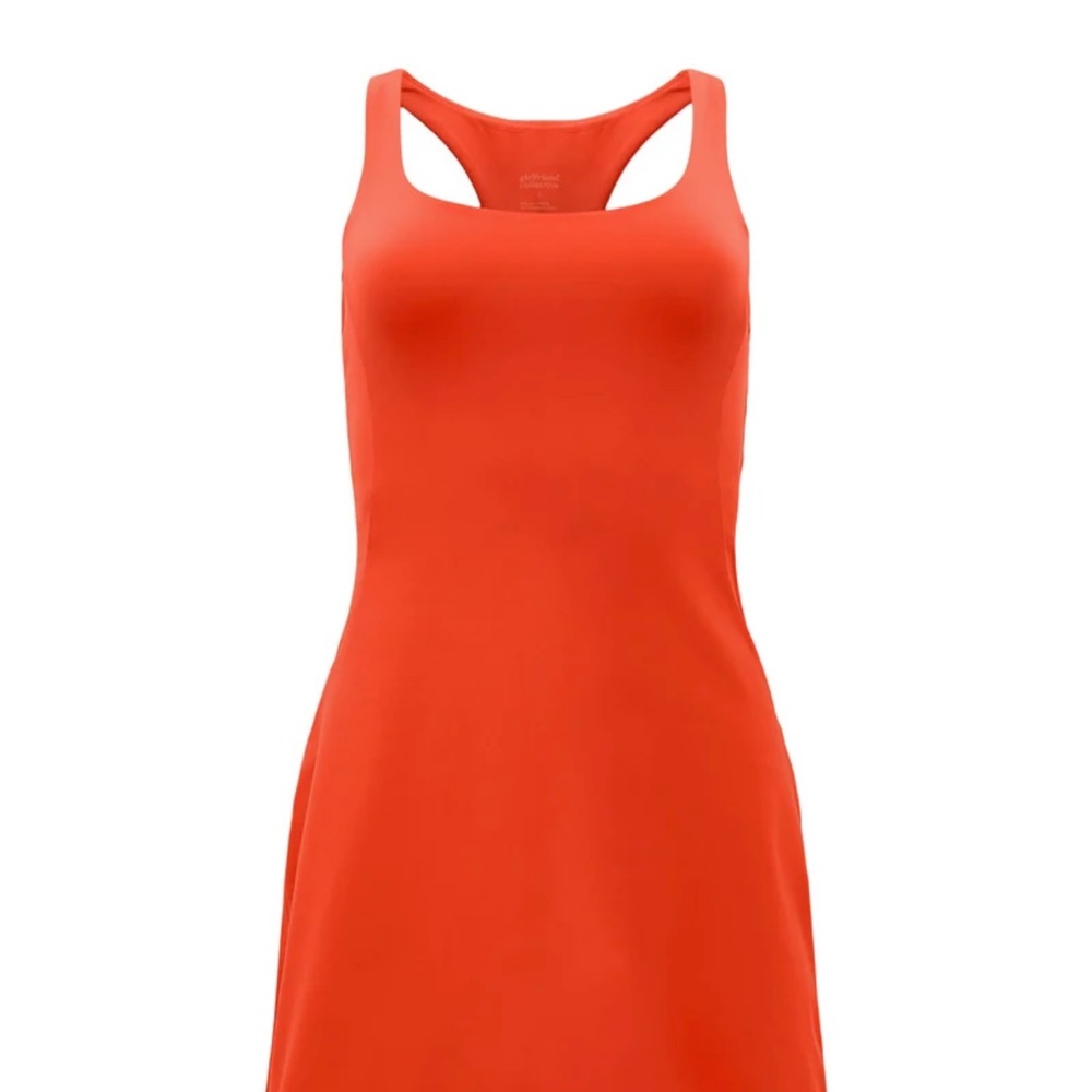 Girlfriend Collective Paloma Racerback Dress XS Built In Shorts Tennis Gym